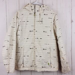 Burton Size S Concert Snowboard Jacket Hood Birds